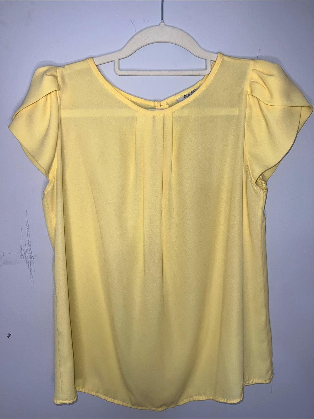 April Modest Puff Sleeve Pleated Blouse